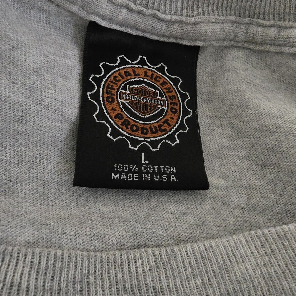Harley-Davidson Mens Graphic Shirt Size Large Gray Well Loved - Picture 3 of 5
